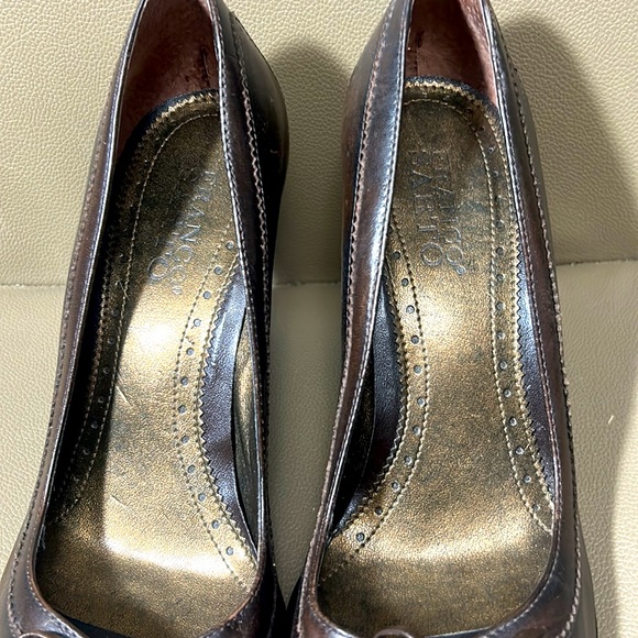 Genuine leather Franco Sarto wedges, Sz 8 - Picture 4 of 5